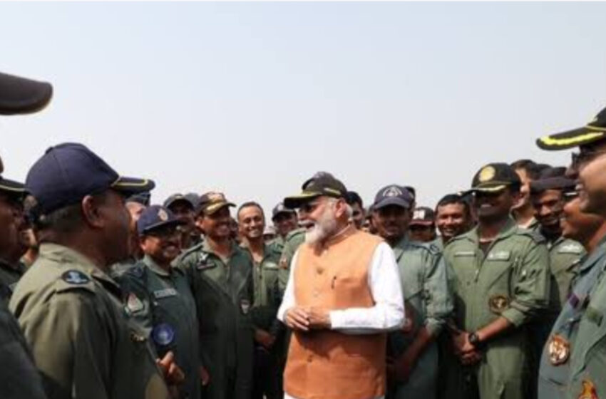 পঞ্জাবের বায়ুসেনাঘাঁটিতে প্রধানমন্ত্রী নরেন্দ্র মোদী!!